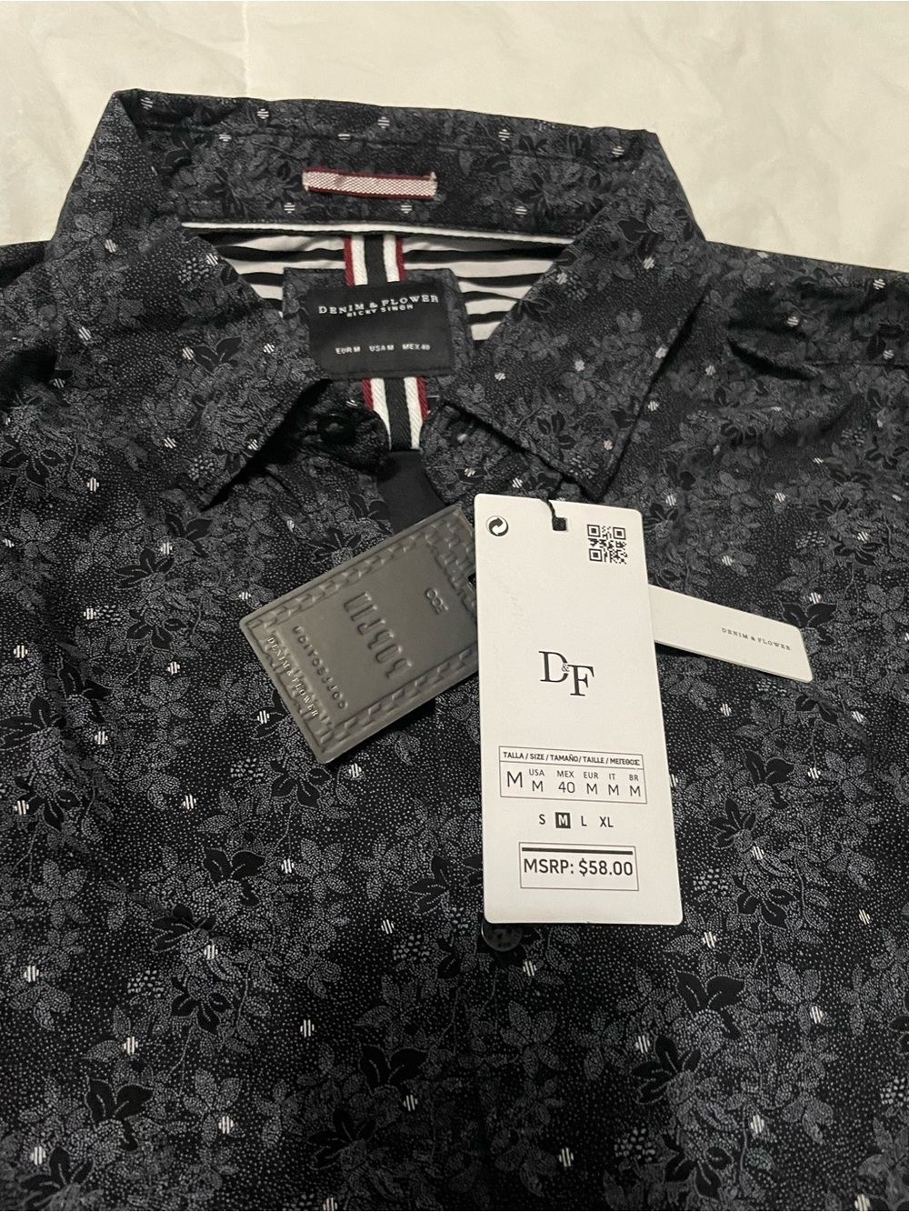Denim & Flower Black Floral Button-Down Shirt